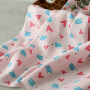 무형광 천연꼰사인견소폭나염) 고슴도치 핑크 - 여름잠옷 파자마 침구 여름이불