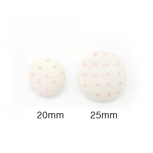 2개)20/25mm싸게단추-버블도트(핑크)(133963)