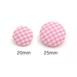 2개)20/25mm싸게단추-예쁜체크(핑크)(134732)